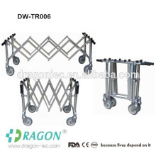 Cadaver mobile stainless steel extendable mortuary trolley